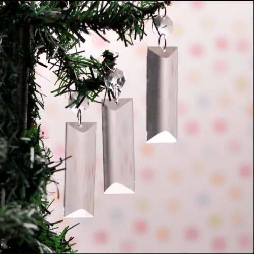 Ideas for styling clear quartz on a Christmas tree