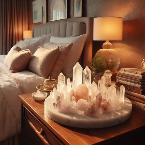 Close-up of crystal inclusions under natural light