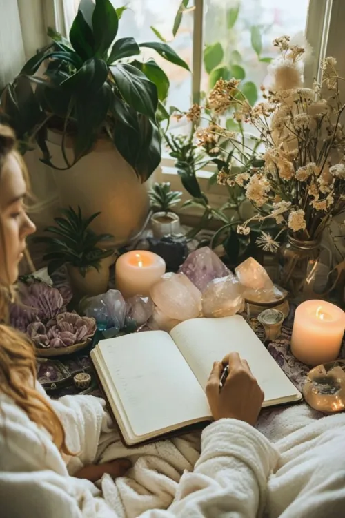 Detailed comparison of clear vs included quartz specimens