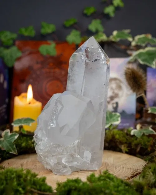 Hand wiping crystal with soft cloth