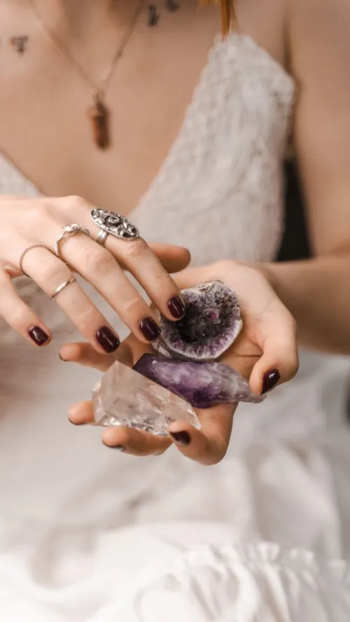Light refracting through quartz crystal revealing internal clarity