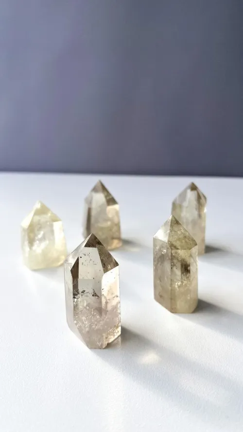 Quartz with visible salt residue under macro lens