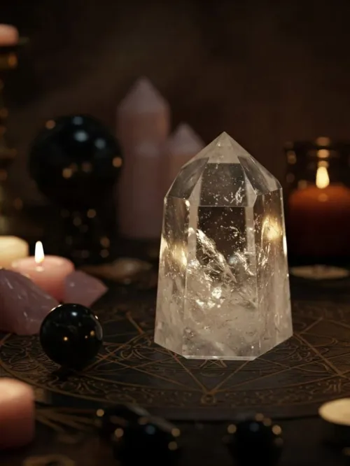 Rainbow refraction through quartz prism