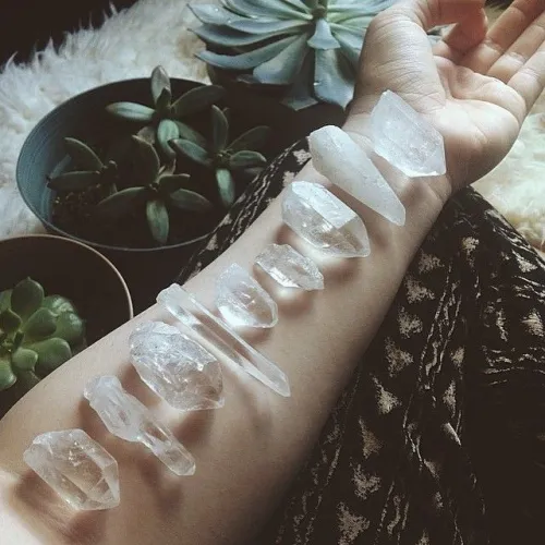 Selenite crystal showing signs of environmental wear